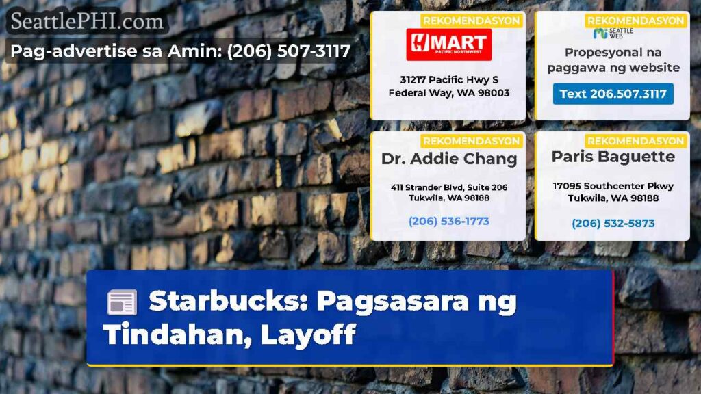 Starbucks: Pagsasara ng Tindahan, Layoff