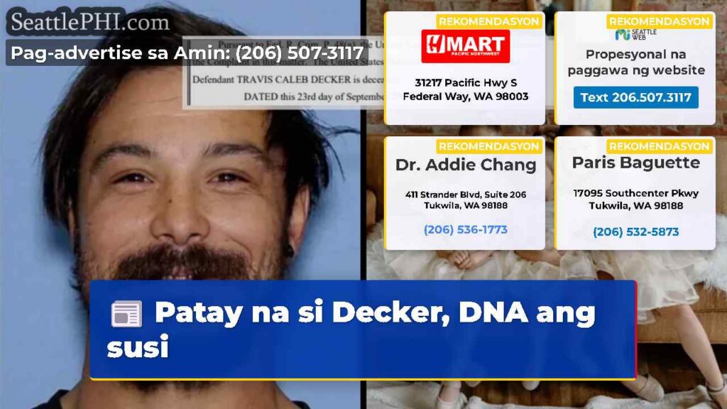 Patay na si Decker, DNA ang susi