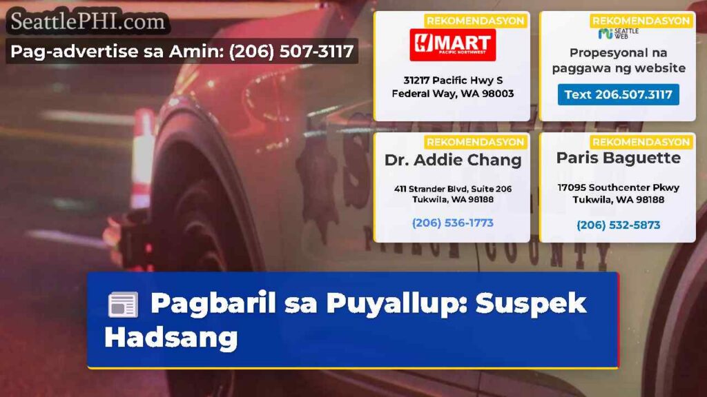 Pagbaril sa Puyallup: Suspek Hadsang