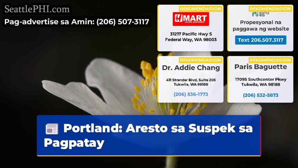 Portland: Aresto sa Suspek sa Pagpatay