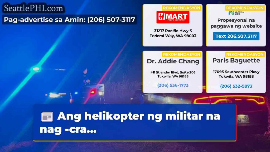 Ang helikopter ng militar na nag -cra...