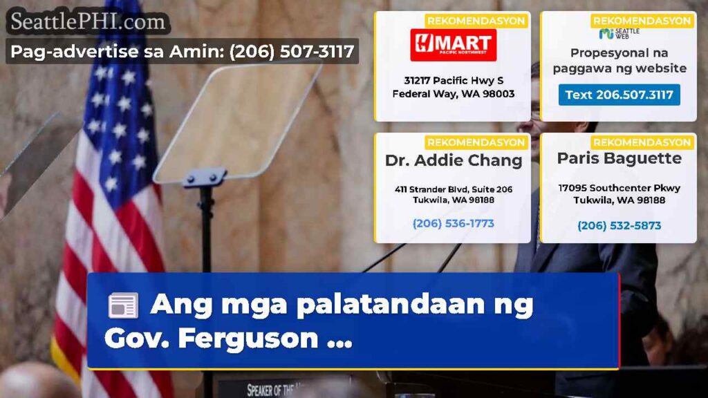 Ang mga palatandaan ng Gov. Ferguson ...