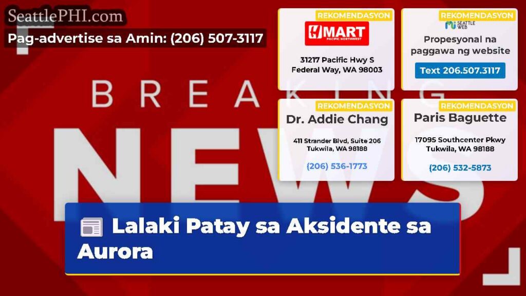 Lalaki Patay sa Aksidente sa Aurora