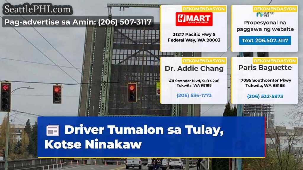 Driver Tumalon sa Tulay, Kotse Ninakaw