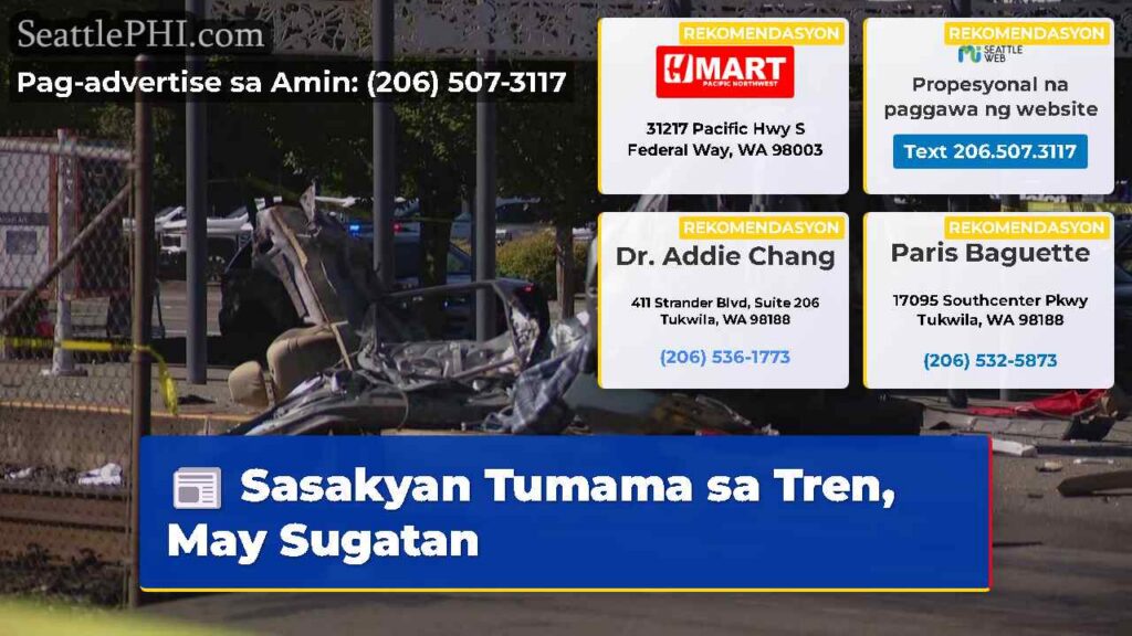 Sasakyan Tumama sa Tren, May Sugatan