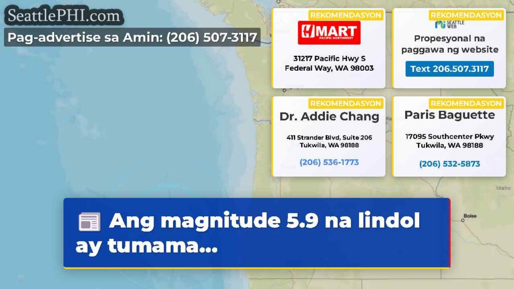 Ang magnitude 5.9 na lindol ay tumama...