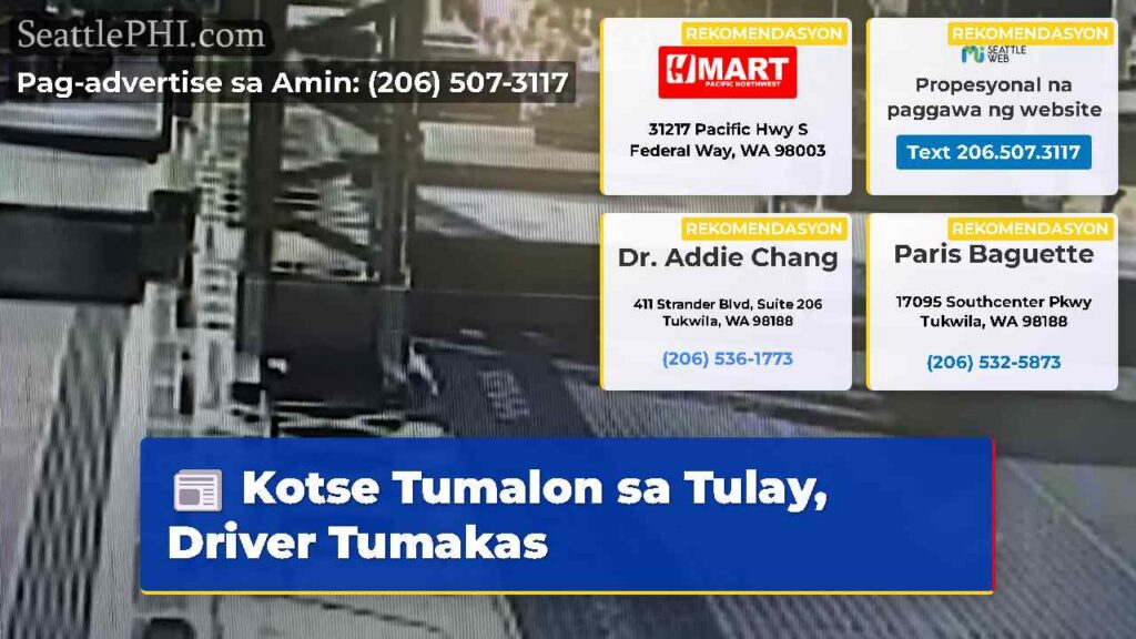 Kotse Tumalon sa Tulay, Driver Tumakas