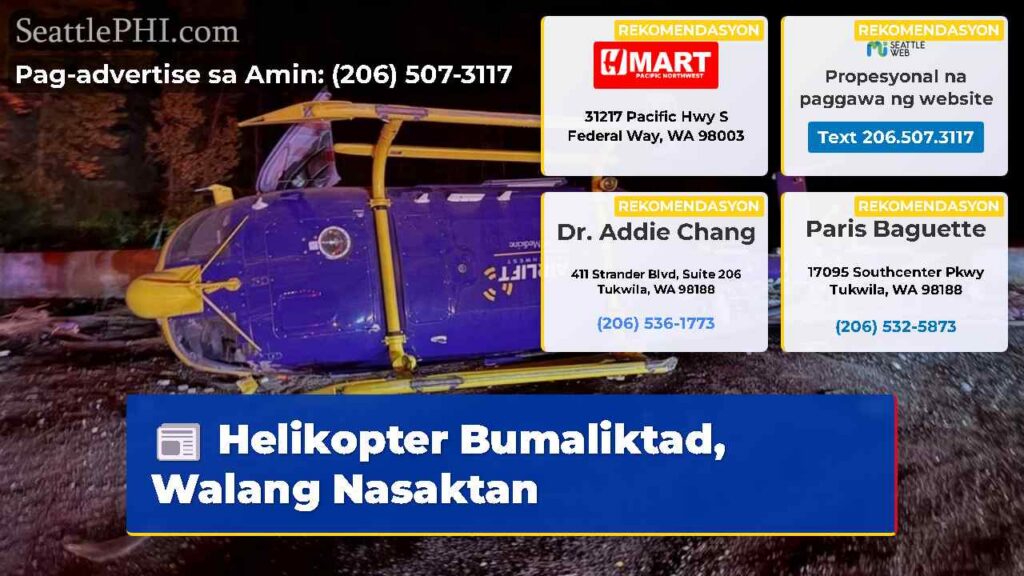 Helikopter Bumaliktad, Walang Nasaktan
