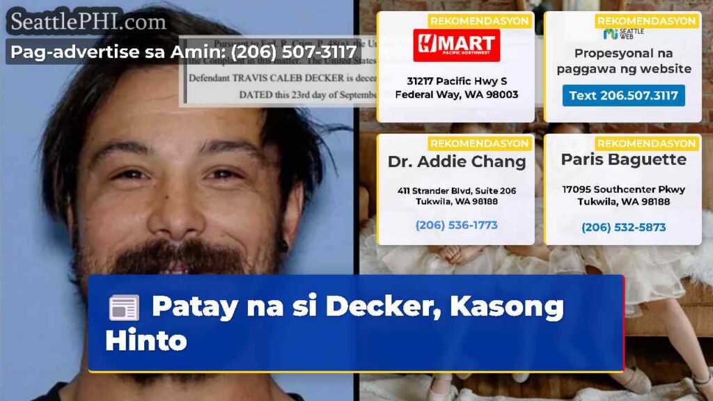 Patay na si Decker, Kasong Hinto