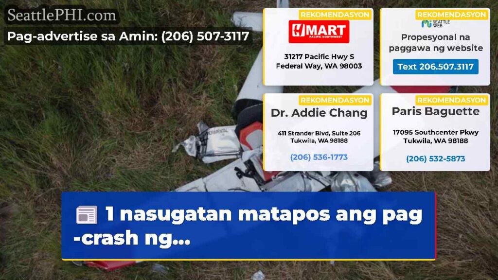 1 nasugatan matapos ang pag -crash ng...