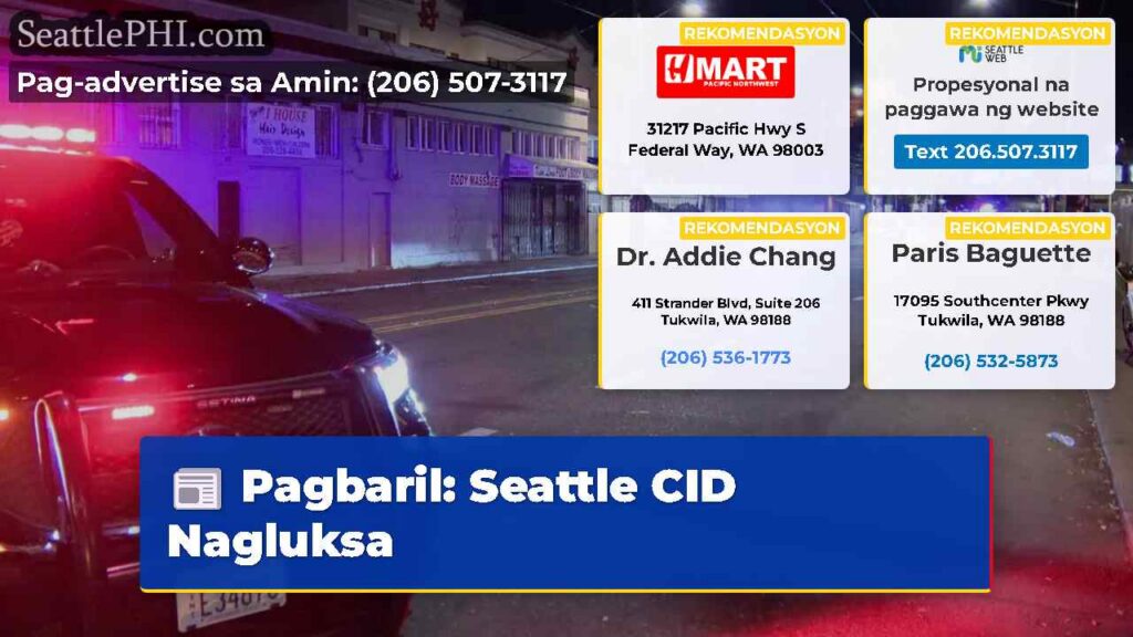 Pagbaril: Seattle CID Nagluksa