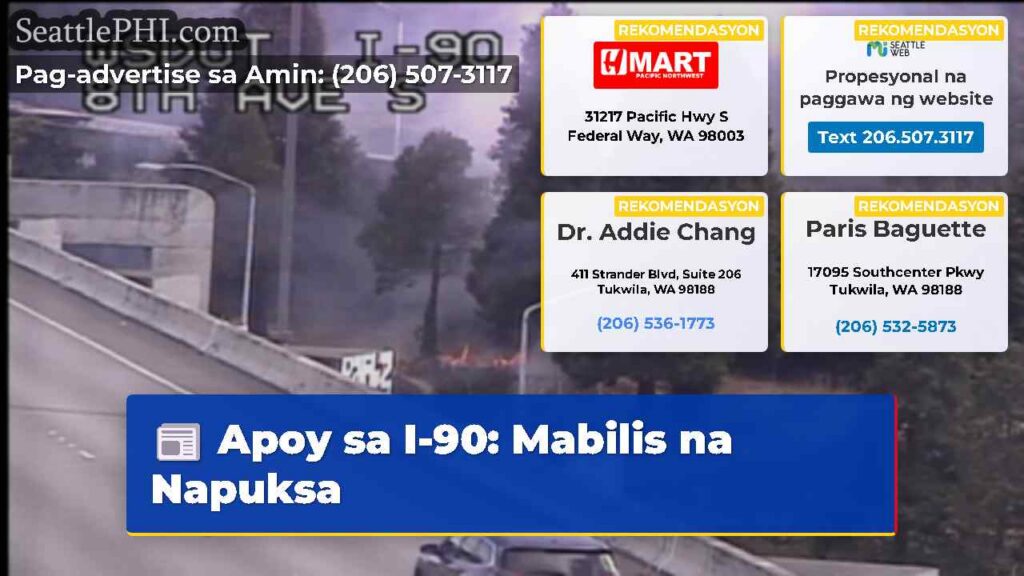 Apoy sa I-90: Mabilis na Napuksa