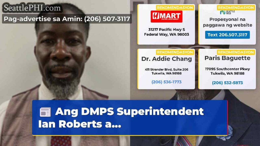 Ang DMPS Superintendent Ian Roberts a...