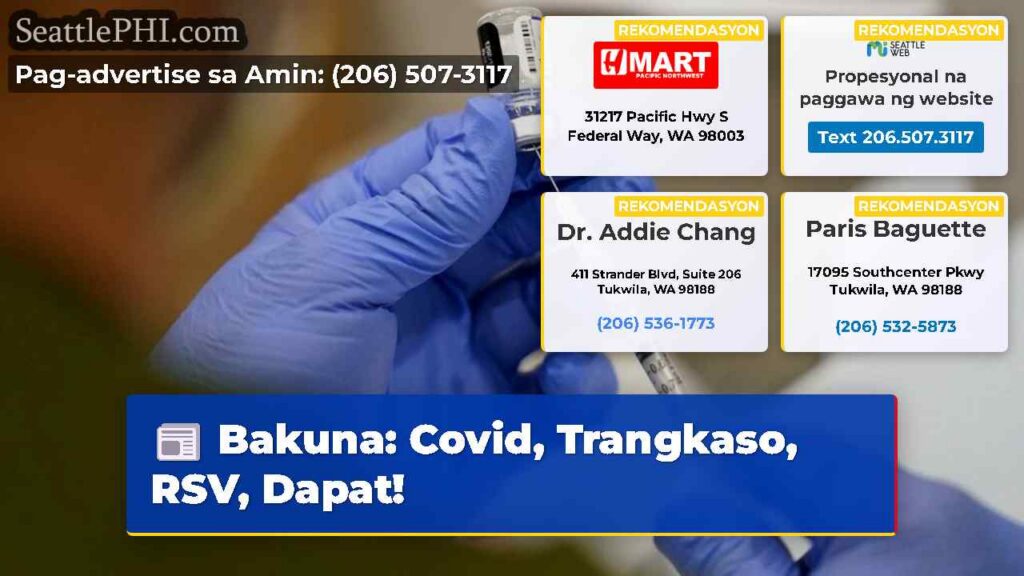 Bakuna: Covid, Trangkaso, RSV, Dapat!