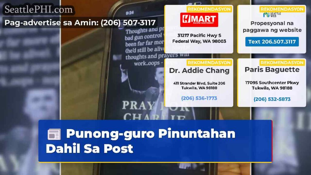 Punong-guro Pinuntahan Dahil Sa Post