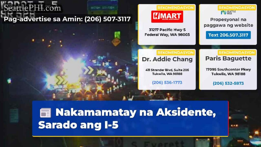 Nakamamatay na Aksidente, Sarado ang I-5