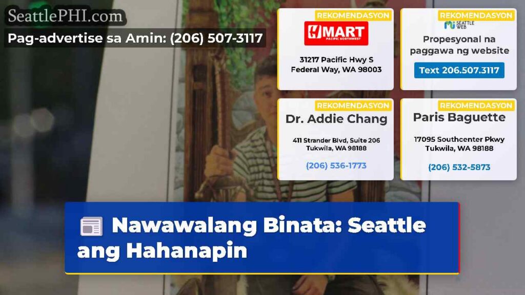 Nawawalang Binata: Seattle ang Hahanapin
