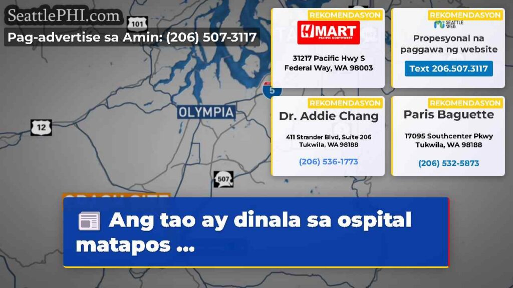 Ang tao ay dinala sa ospital matapos ...