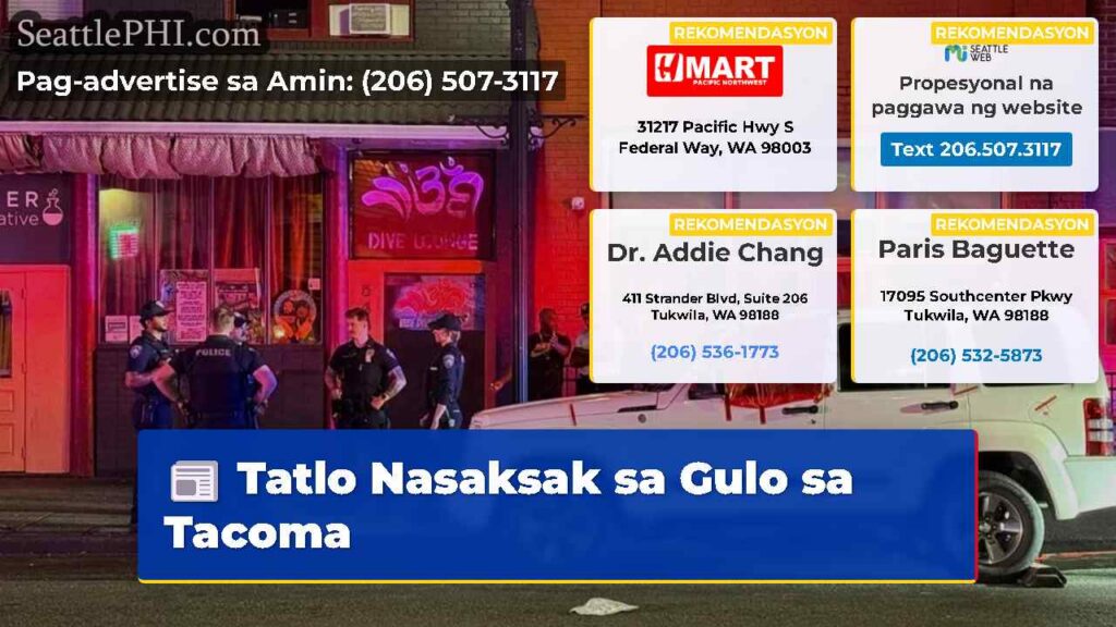 Tatlo Nasaksak sa Gulo sa Tacoma
