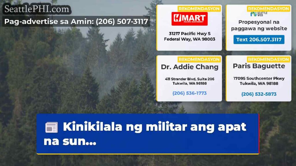 Kinikilala ng militar ang apat na sun...