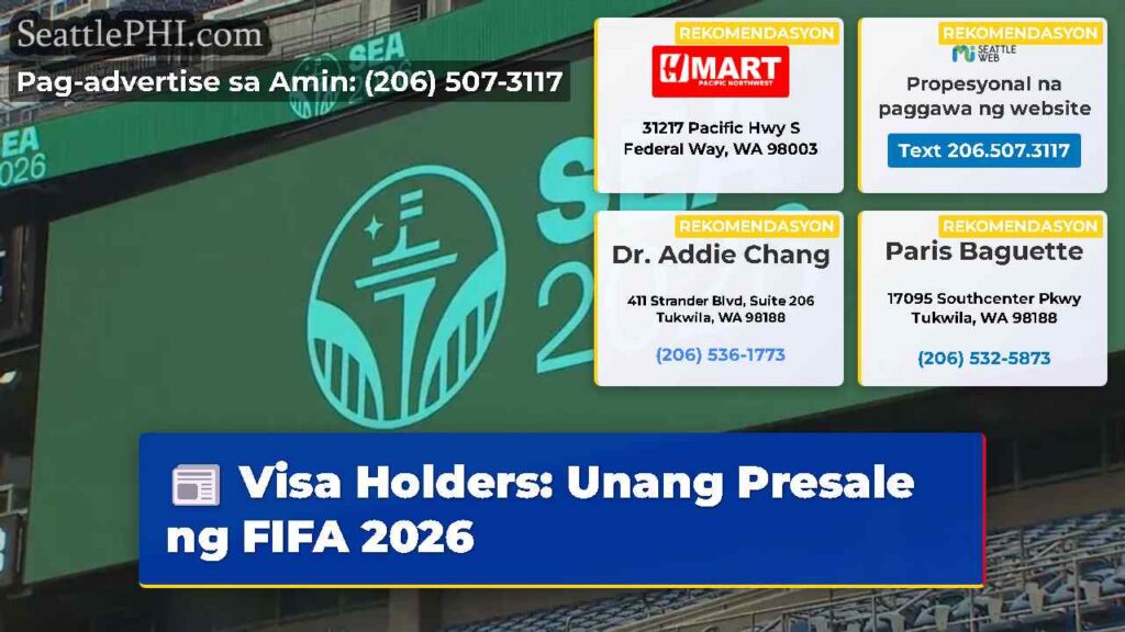 Visa Holders: Unang Presale ng FIFA 2026