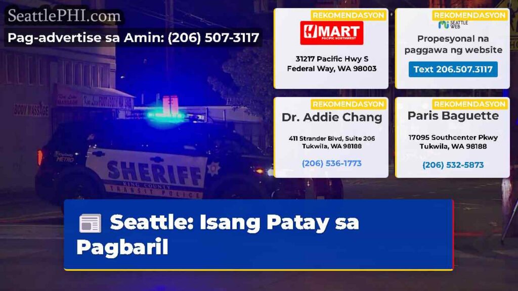 Seattle: Isang Patay sa Pagbaril