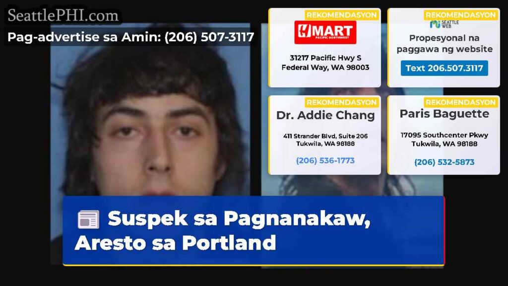 Suspek sa Pagnanakaw, Aresto sa Portland