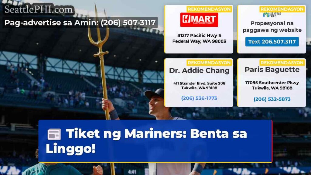 Tiket ng Mariners: Benta sa Linggo!