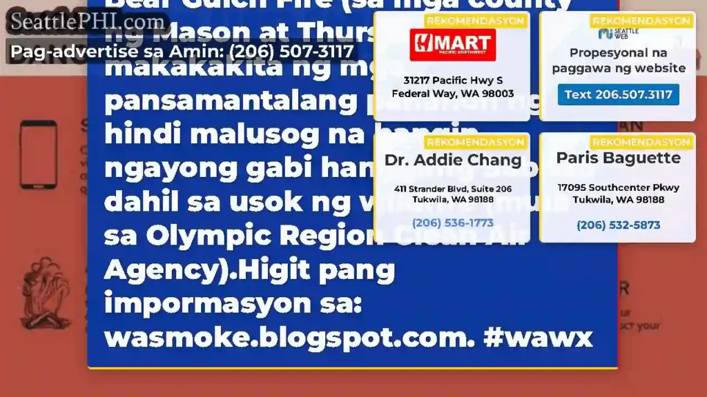Ang kalidad ng hangin sa paligid at mga lugar sa