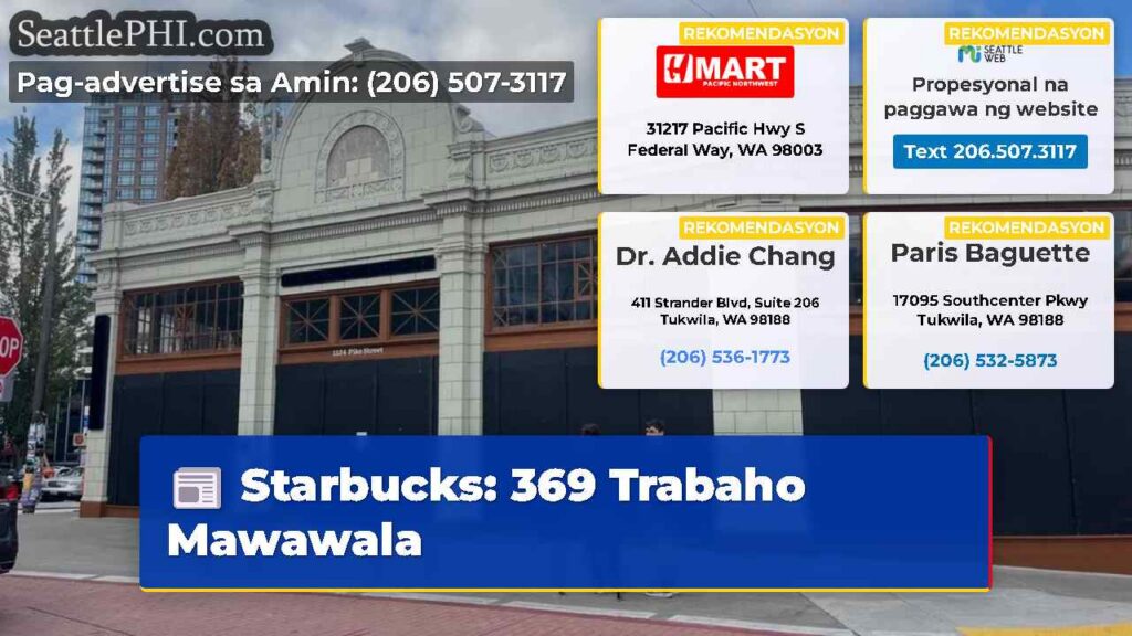 Starbucks: 369 Trabaho Mawawala