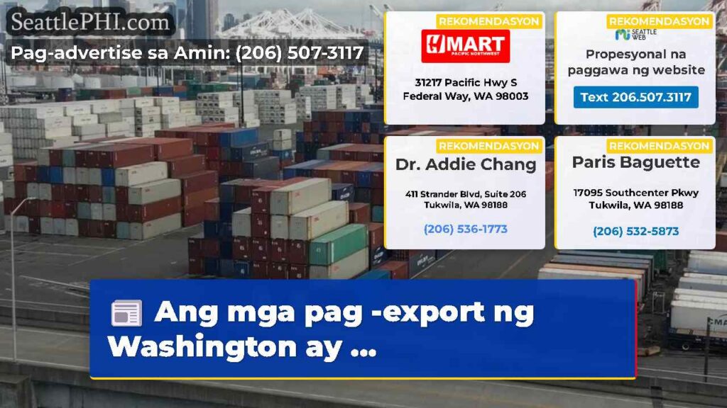 Ang mga pag -export ng Washington ay ...