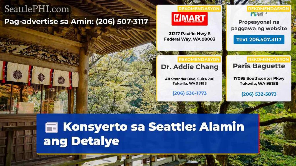 Konsyerto sa Seattle: Alamin ang Detalye