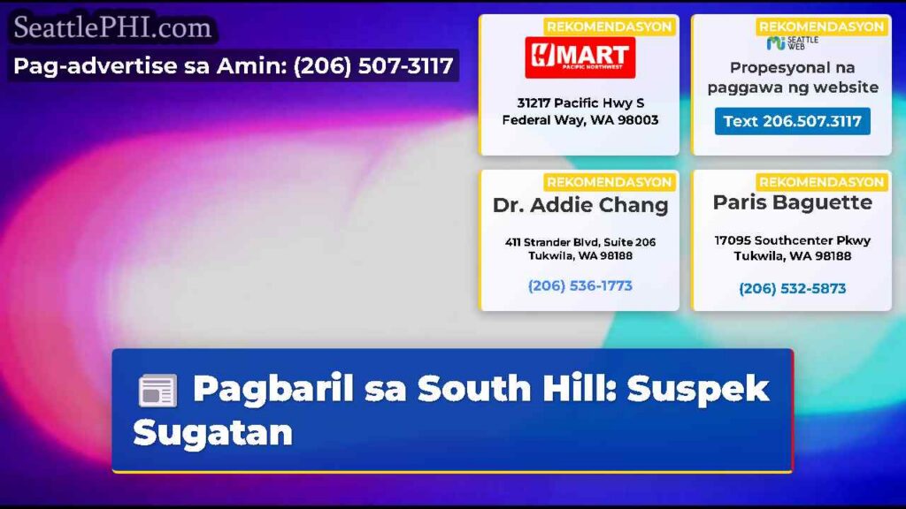 Pagbaril sa South Hill: Suspek Sugatan