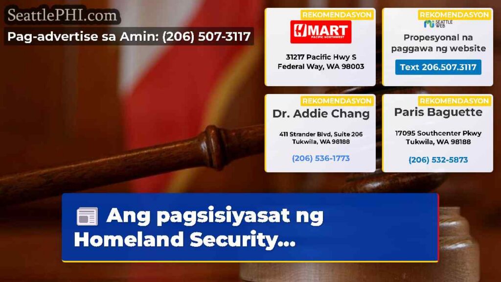 Ang pagsisiyasat ng Homeland Security...