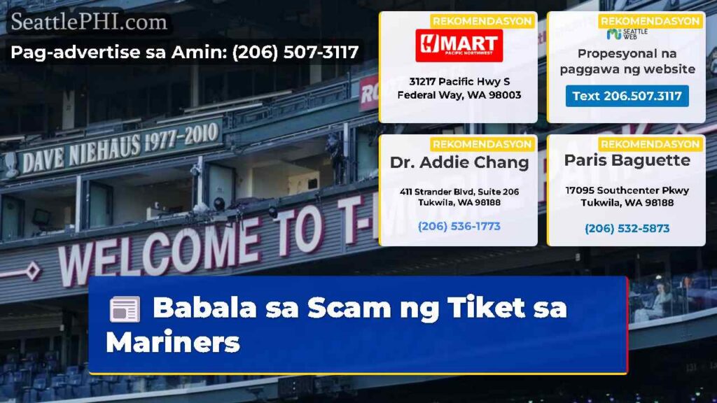 Babala sa Scam ng Tiket sa Mariners