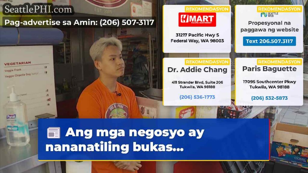 Ang mga negosyo ay nananatiling bukas...