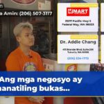 Ang mga negosyo ay nananatiling bukas…