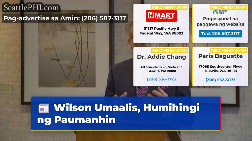 Wilson Umaalis, Humihingi ng Paumanhin