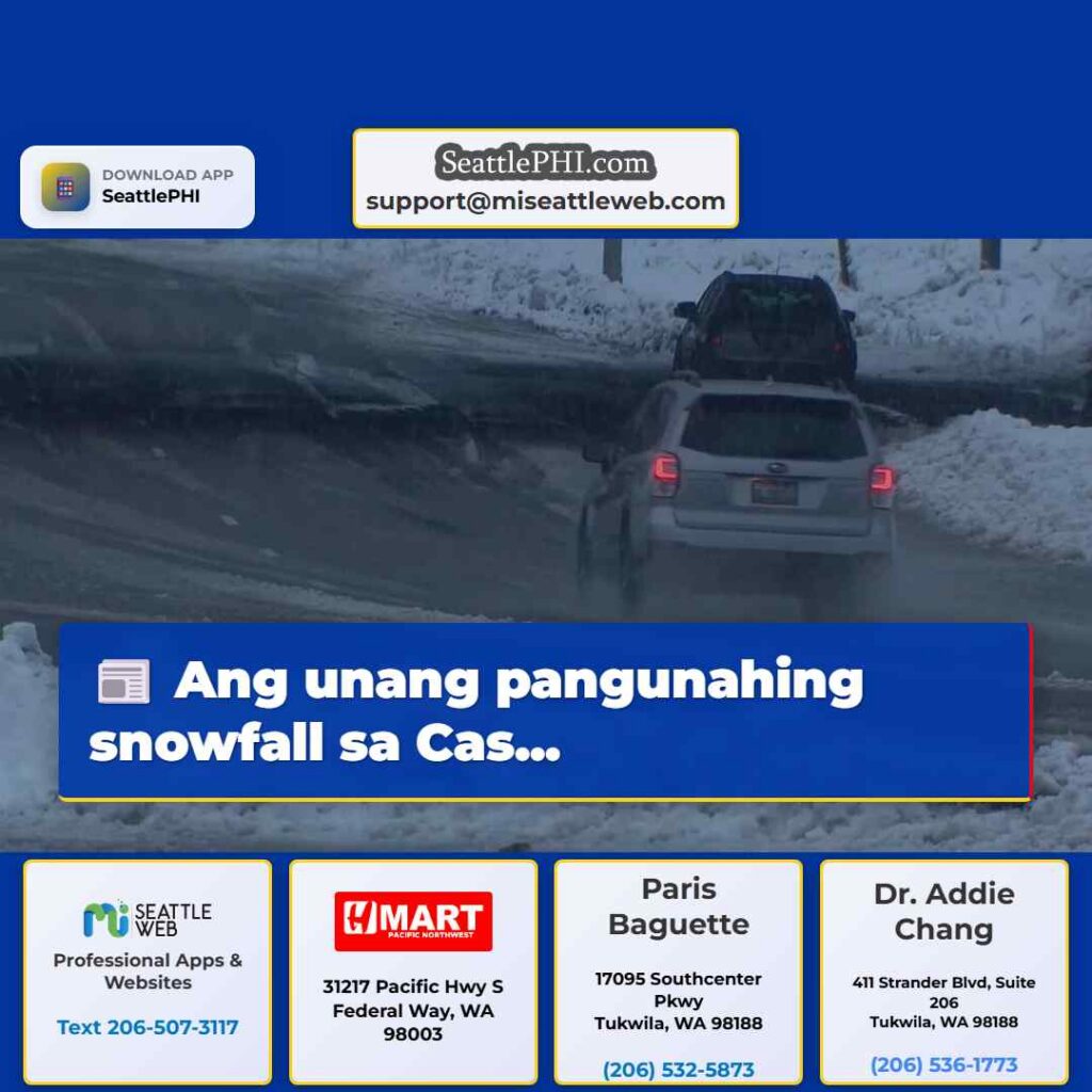 Ang unang pangunahing snowfall sa Cas...