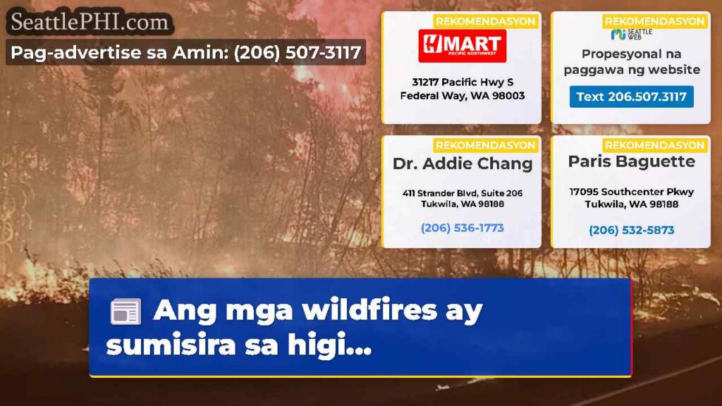 Ang mga wildfires ay sumisira sa higi...