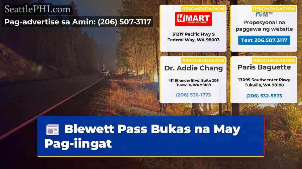 Blewett Pass Bukas na May Pag-iingat