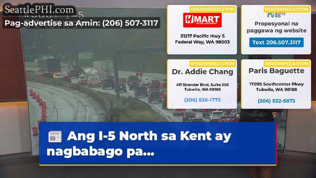 Ang I-5 North sa Kent ay nagbabago pa...