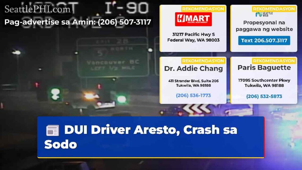DUI Driver Aresto, Crash sa Sodo
