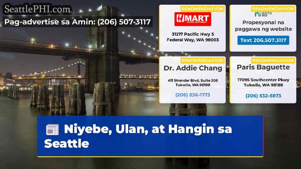 Niyebe, Ulan, at Hangin sa Seattle