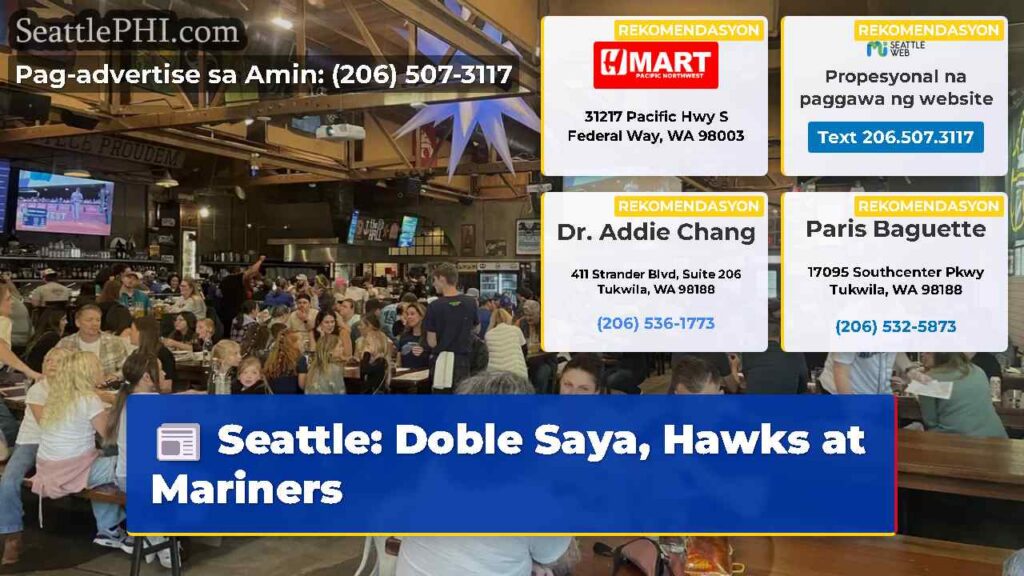 Seattle: Doble Saya, Hawks at Mariners