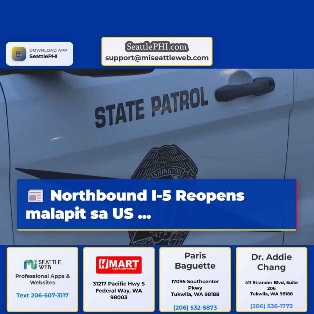 Northbound I-5 Reopens malapit sa US ...