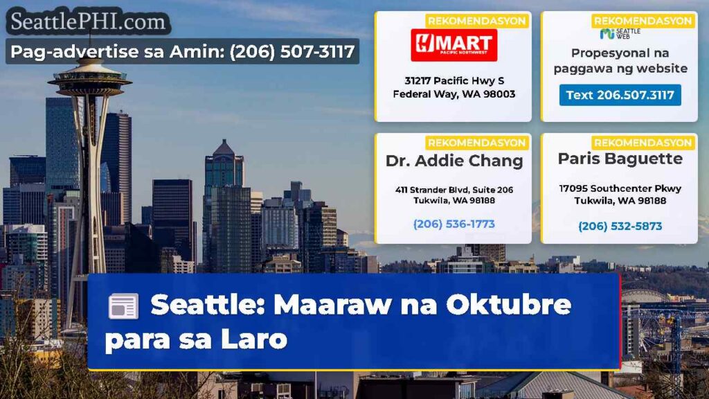 Seattle: Maaraw na Oktubre para sa Laro