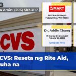 CVS Reseta ng Rite Aid Kinuha na