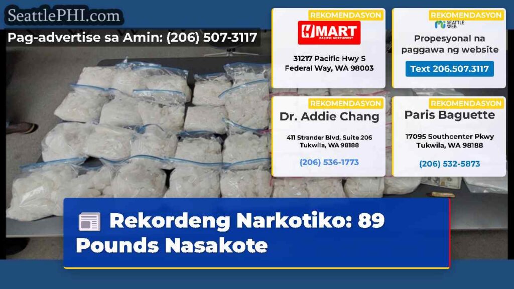 Rekordeng Narkotiko: 89 Pounds Nasakote