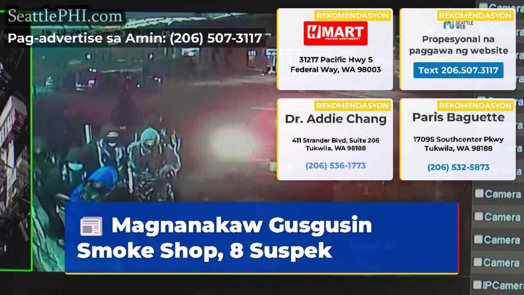 Magnanakaw Gusgusin Smoke Shop, 8 Suspek
